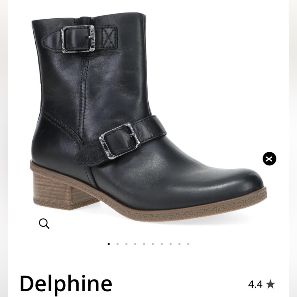 Dansko Black Leather Ankle Boots